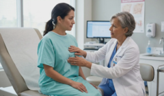 clinical breast examination doctor patient
