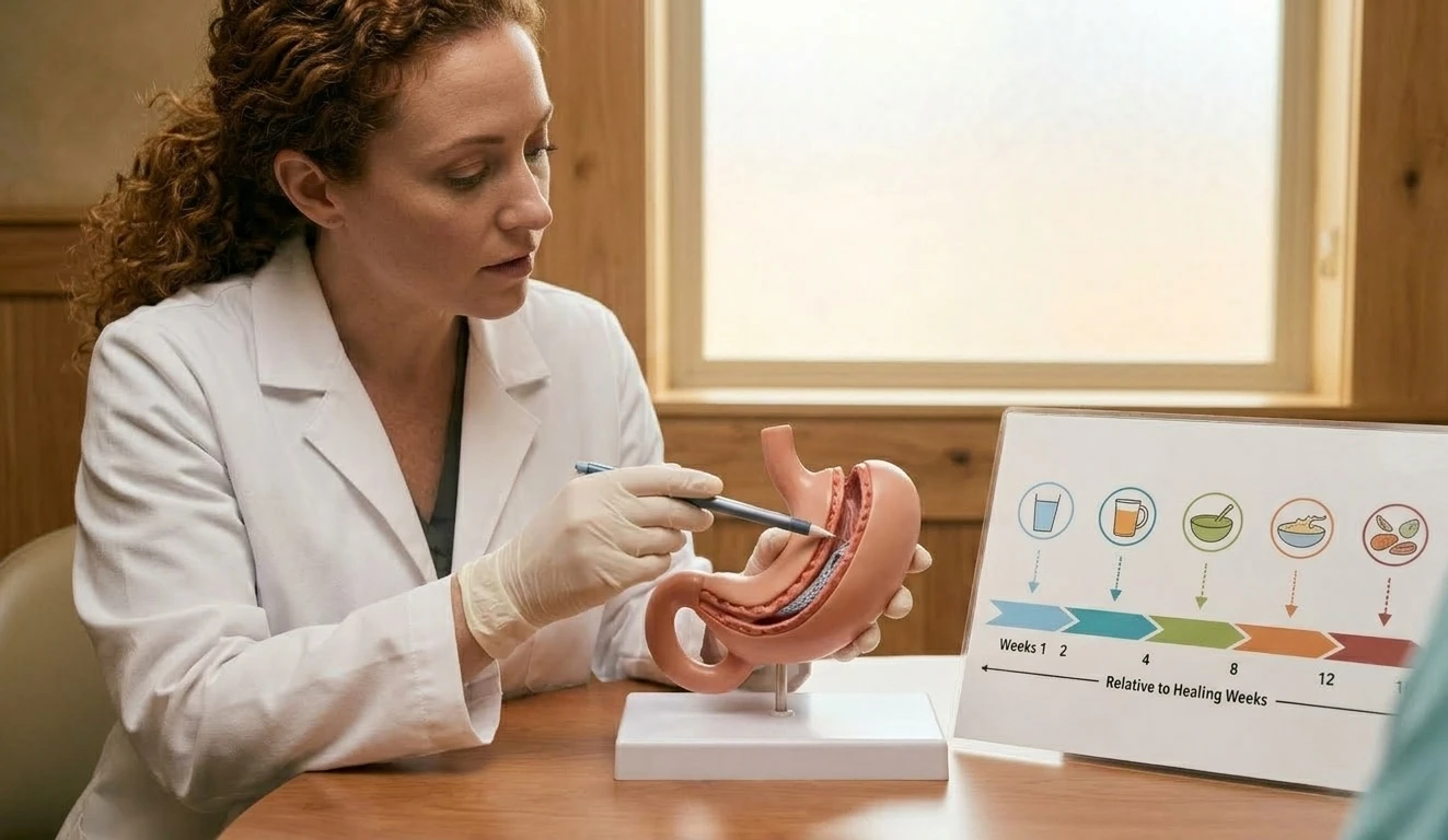 dimostrazione delle fasi della dieta del bypass gastrico