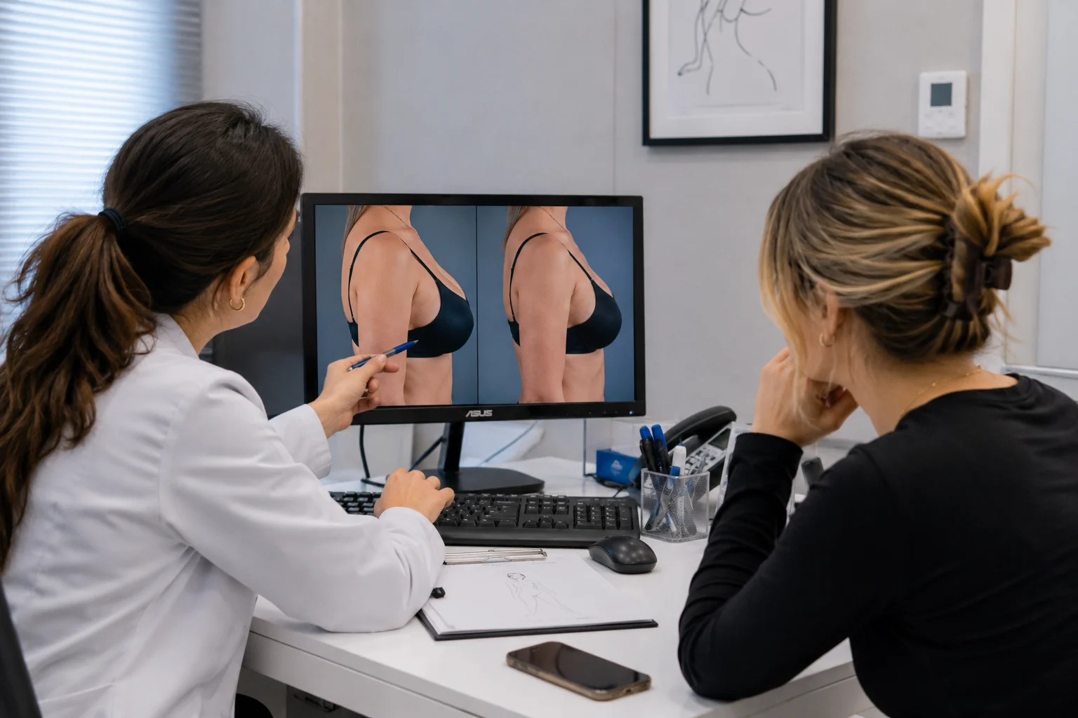 breast reduction before and after