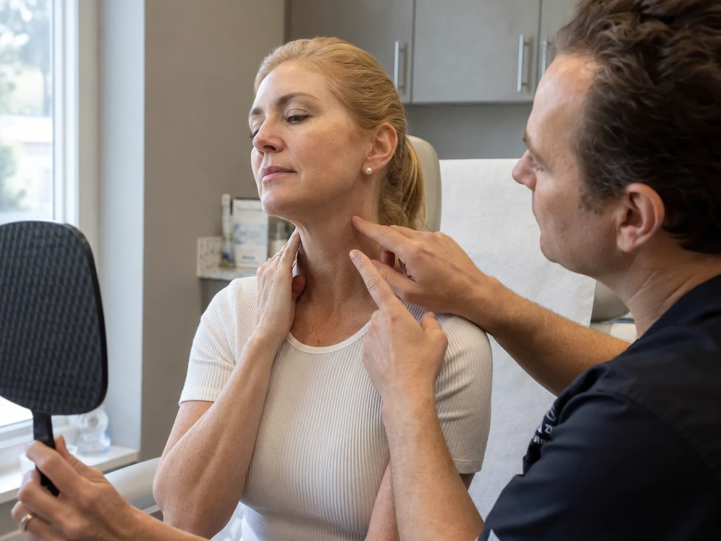 neck lift post surgery sagging checkup