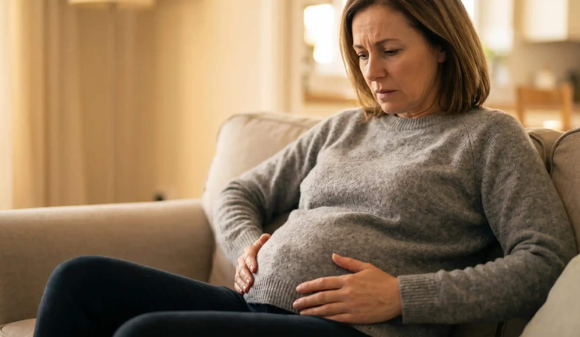 woman concerned weight gain post tummy tuck