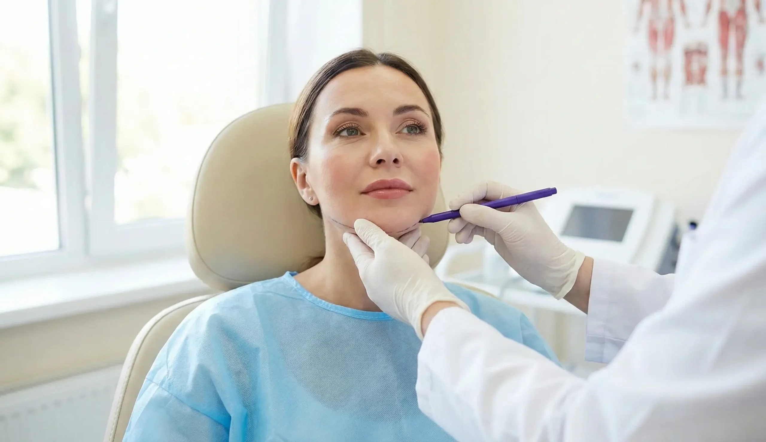 facelift consultation marking