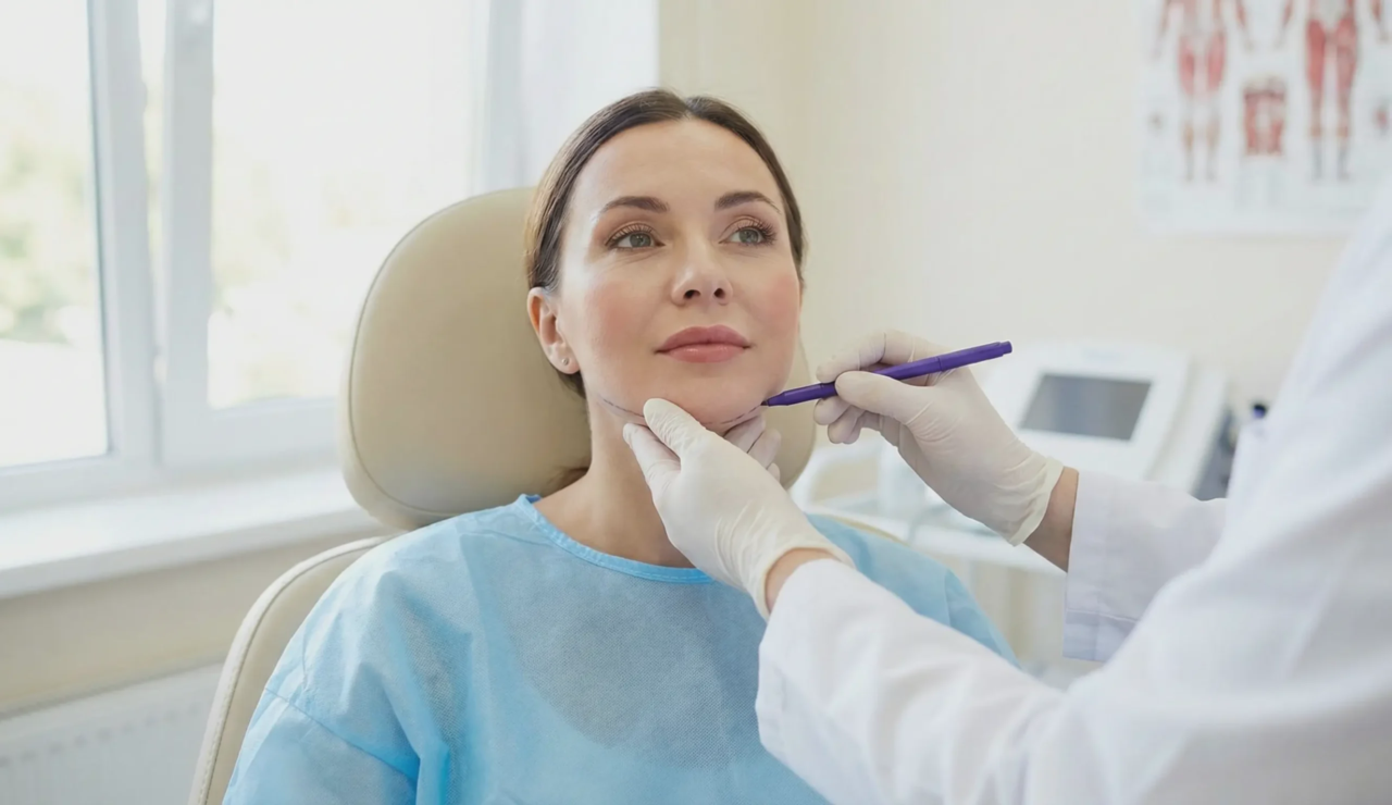 facelift consultation marking