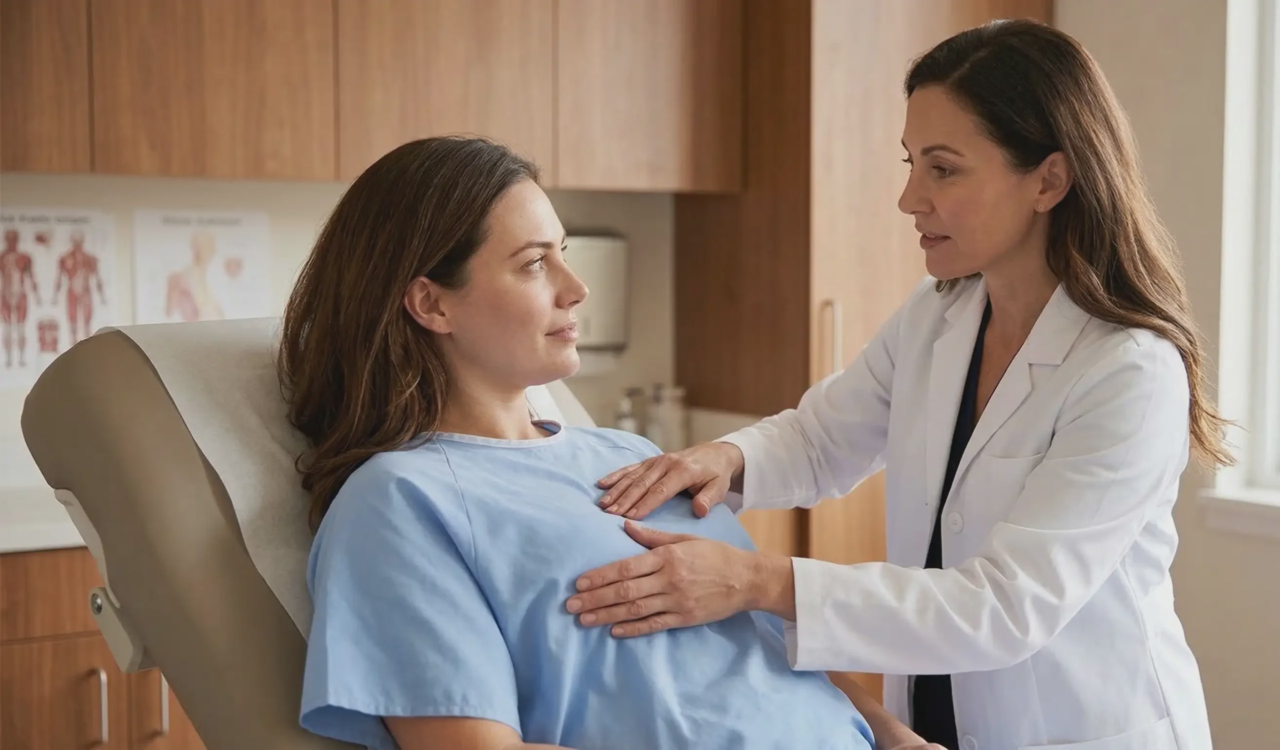 clinical breast lift examination surgeon patient