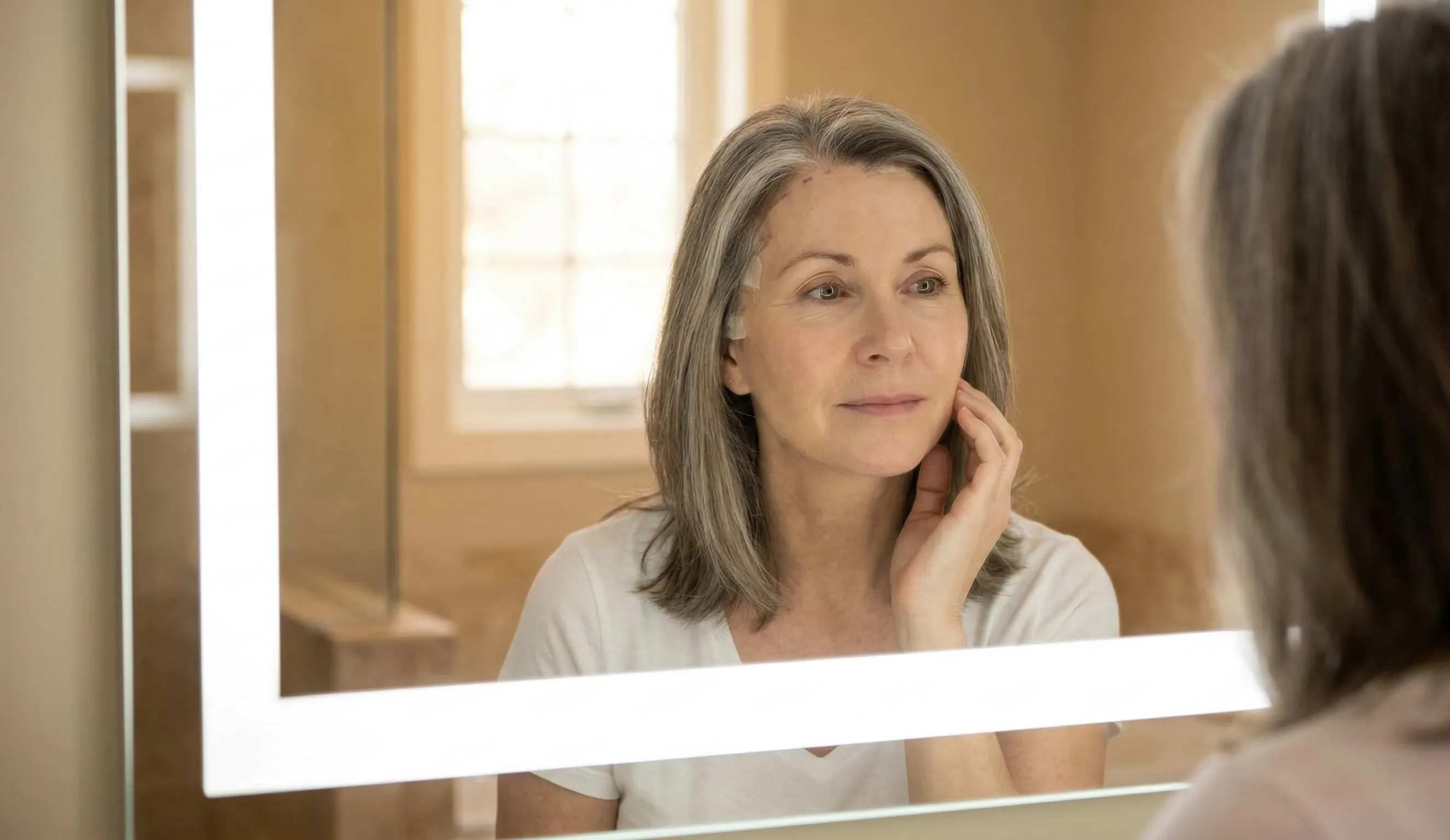 face lift expression reflection mirror thoughts