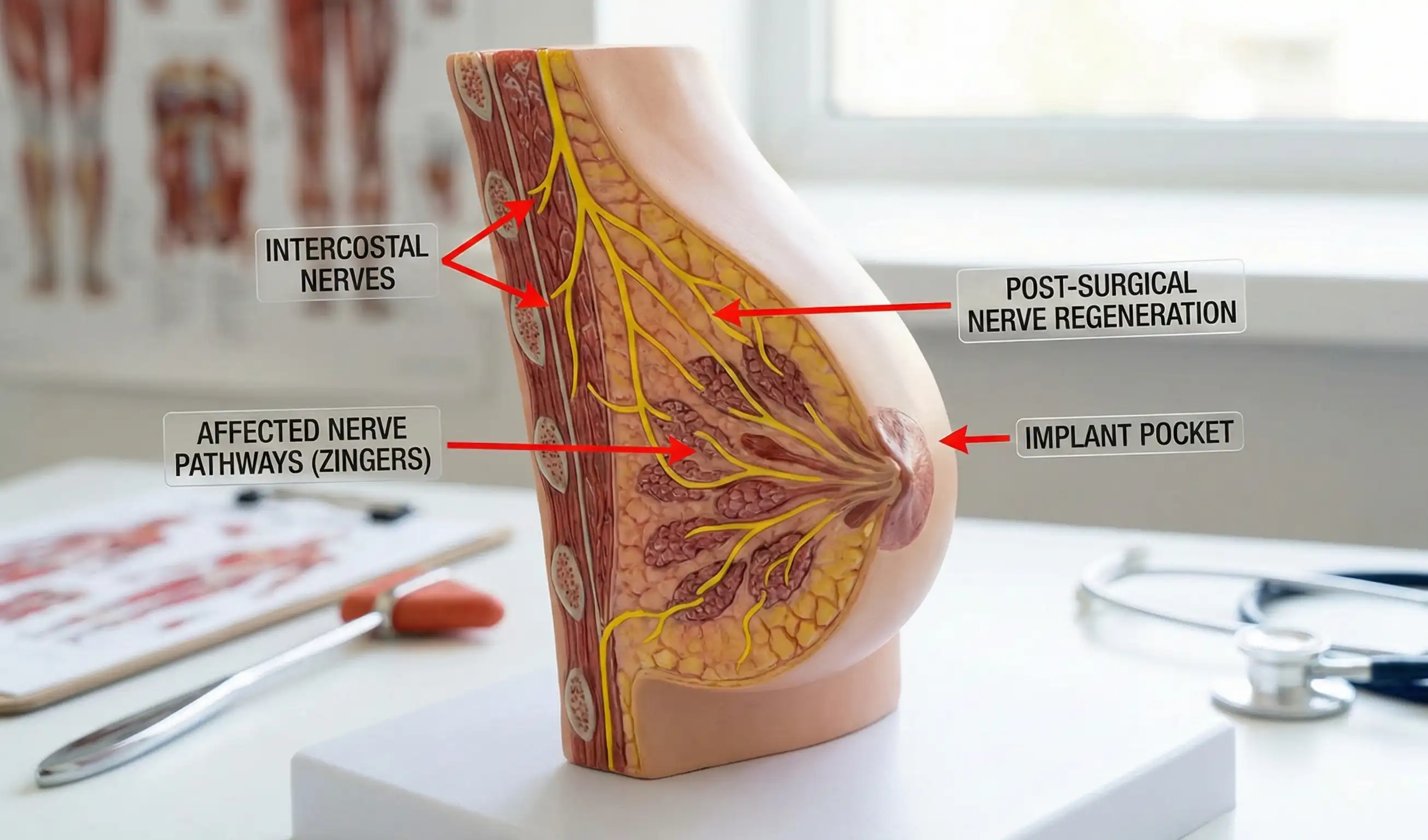3d model breast nerve pathways