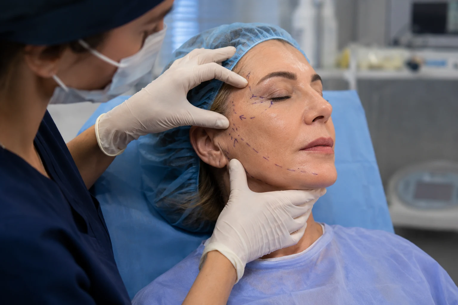 facelift surgery day