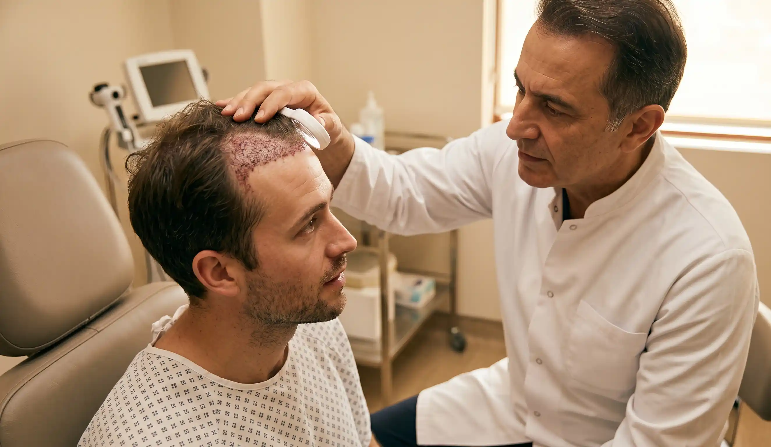 hair transplant graft examination clinic