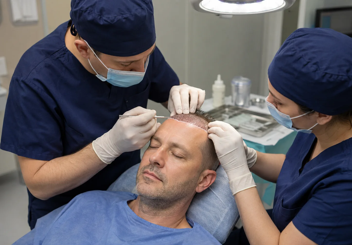 hair transplant surgery in the clinic