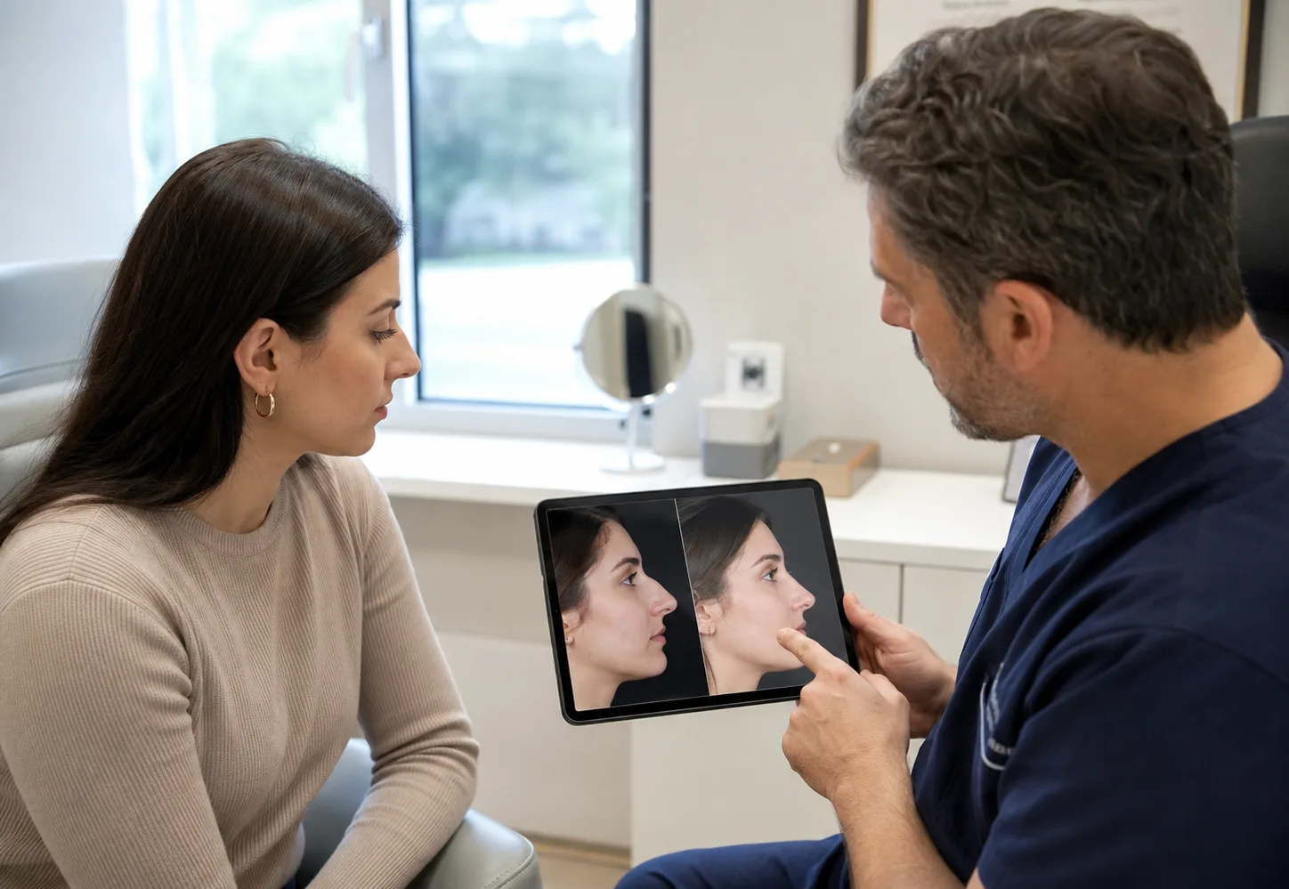 rhinoplasty before and after nose consultation