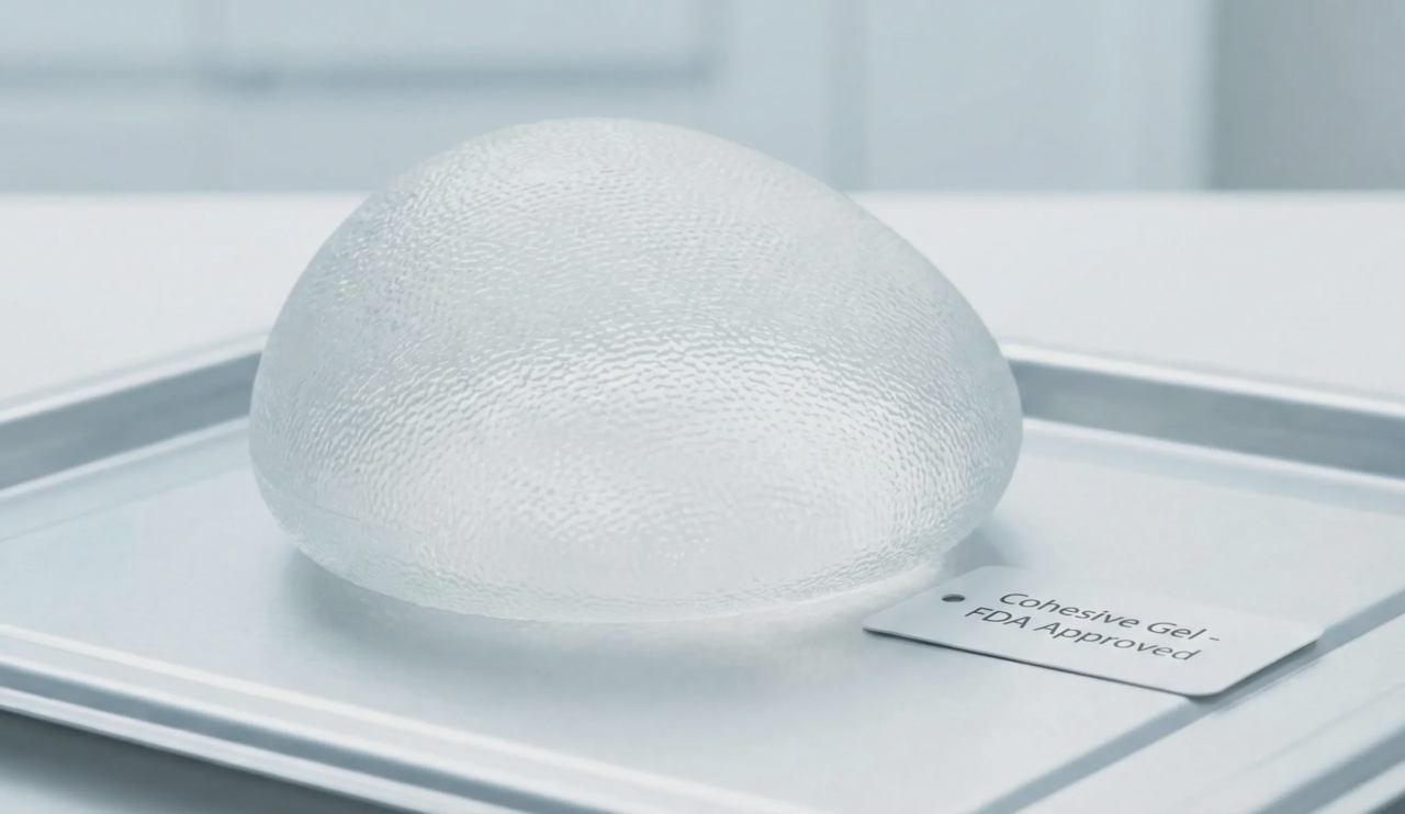 modern cohesive gel breast implant fda approved close up