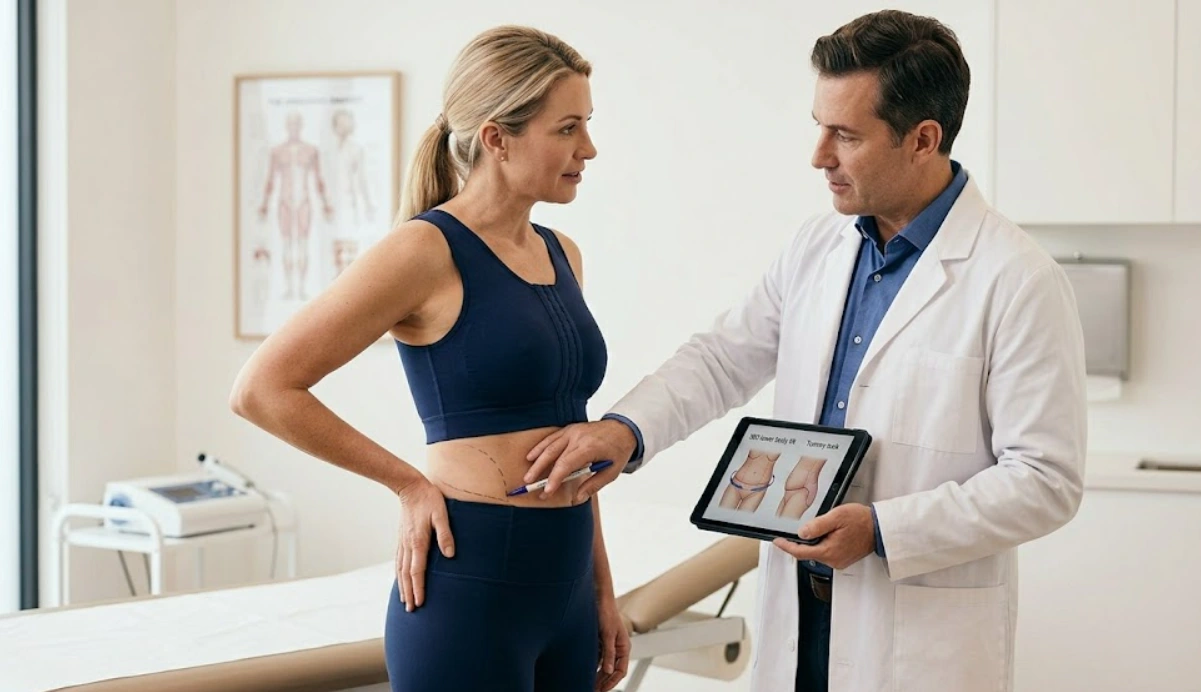 tummy tuck consultation doctor examination