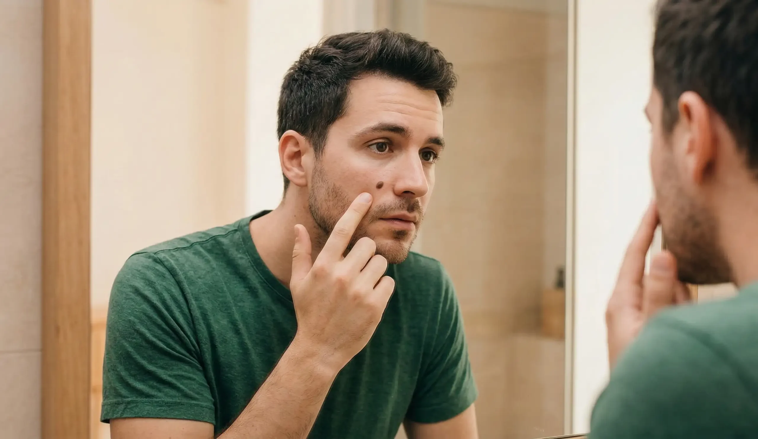 mole removal face safety patient reflection