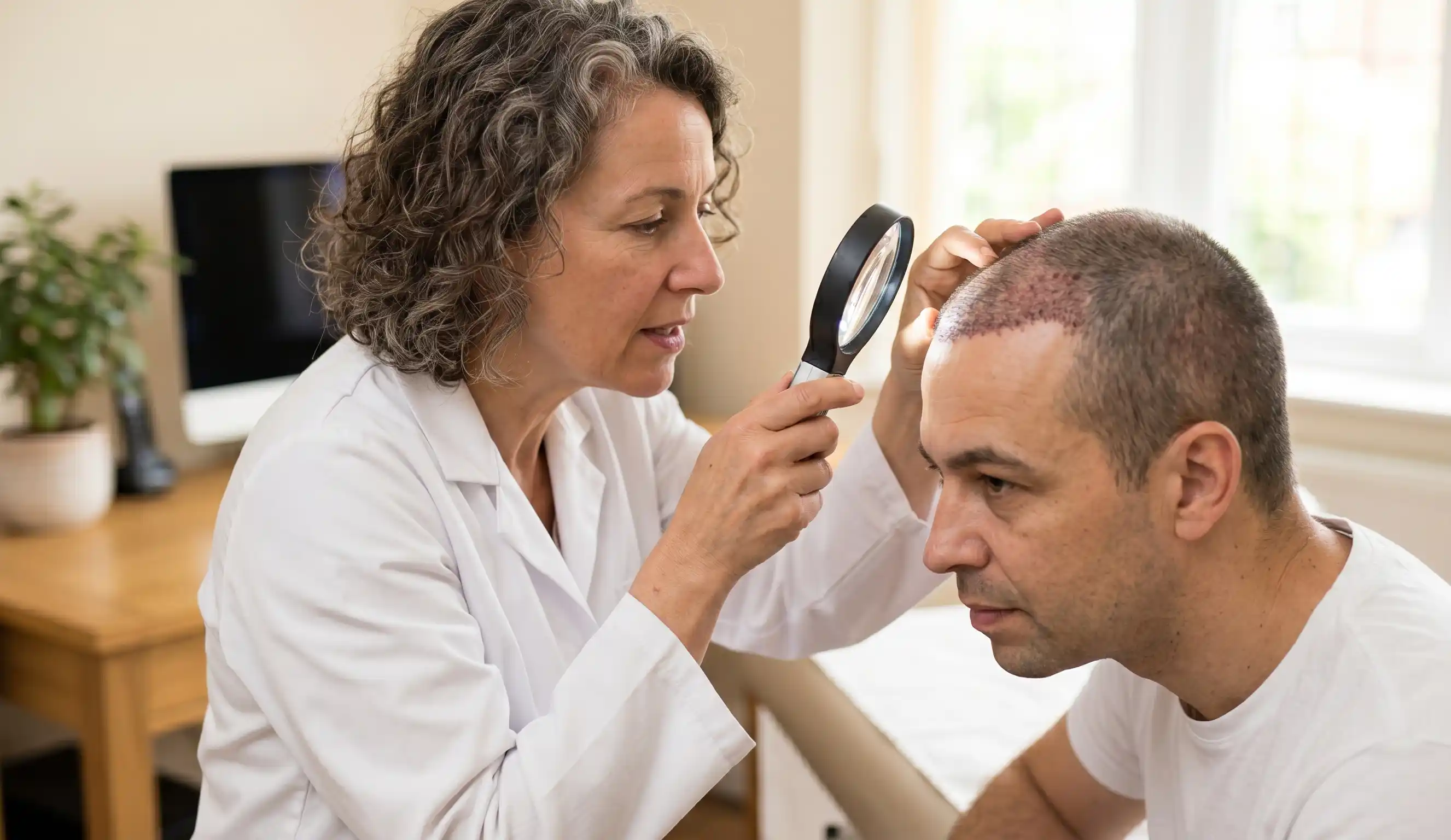 clinic examination post op hair consultation