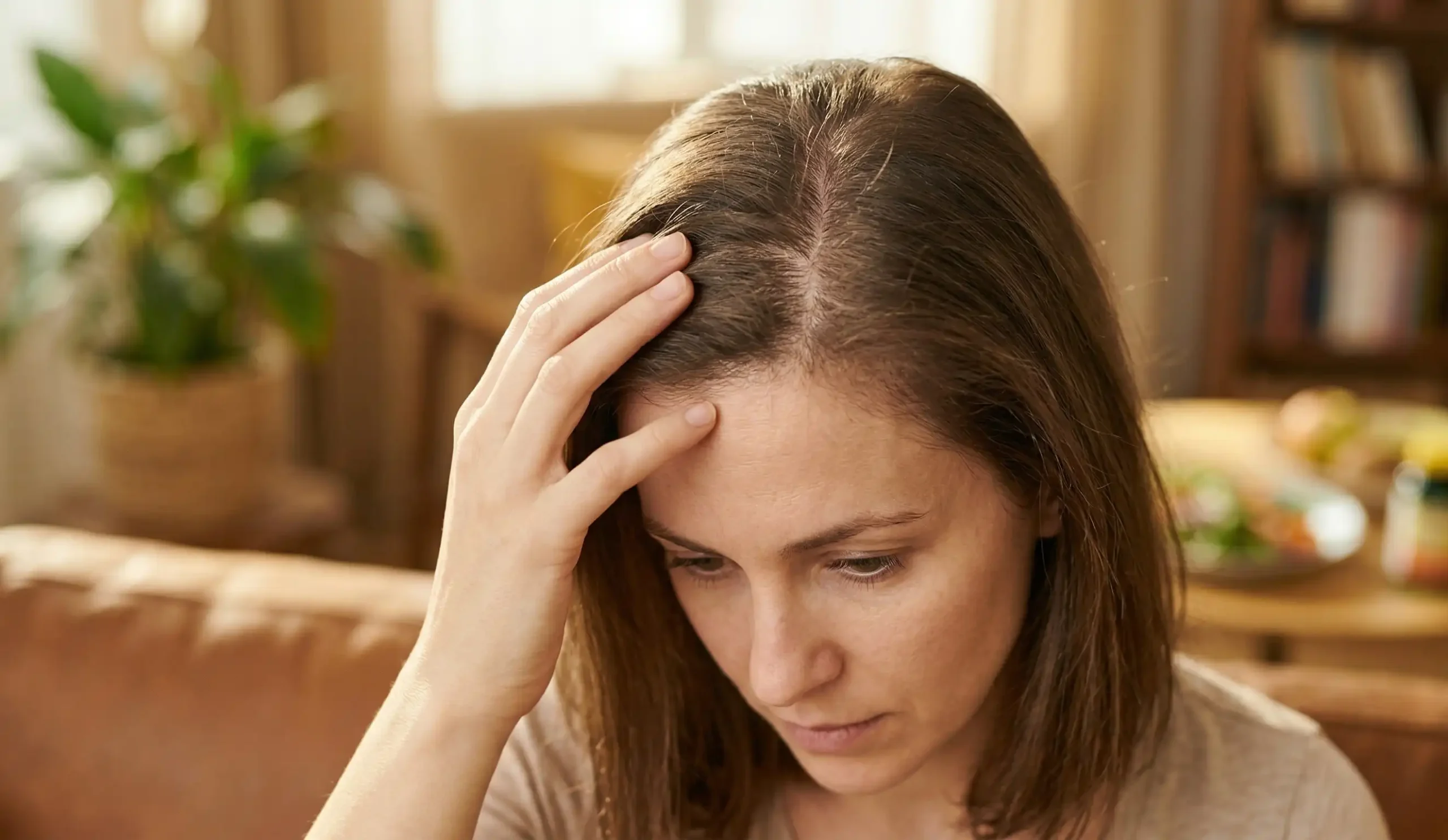 natural observational hair thinning focus