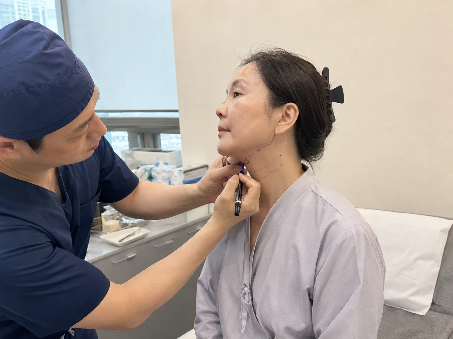 neck lift consultation before the surgery