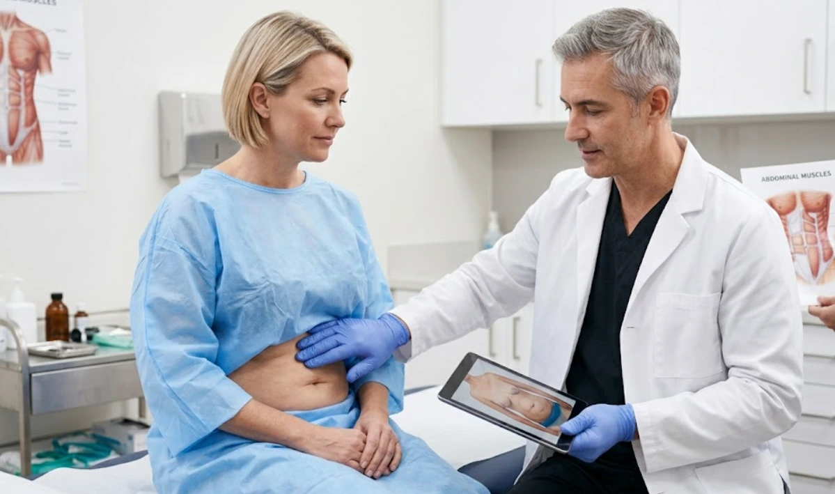 abdominoplasty clinical examination before after discussion