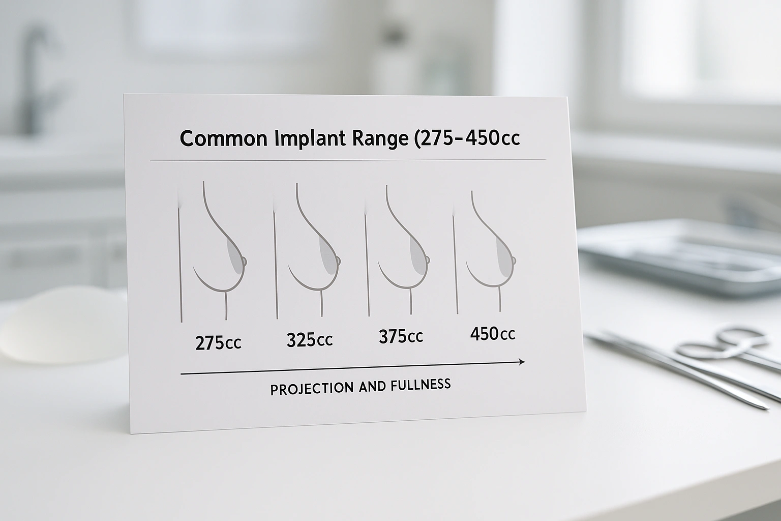 different breast implant sizes