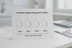 different breast implant sizes