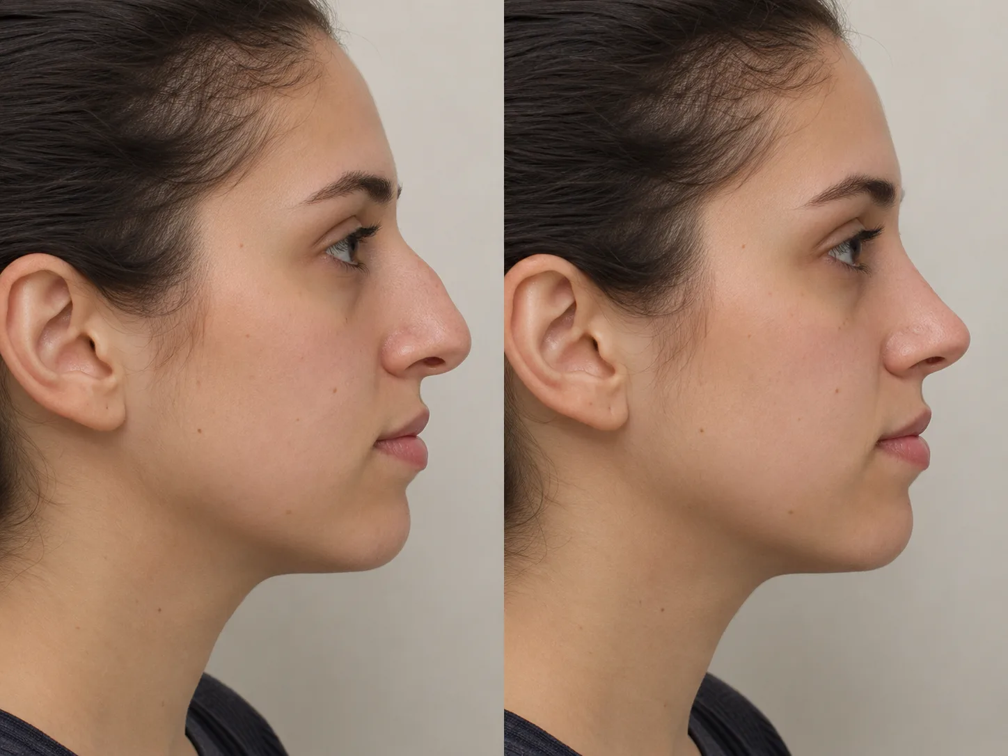 dorsal hump before and after