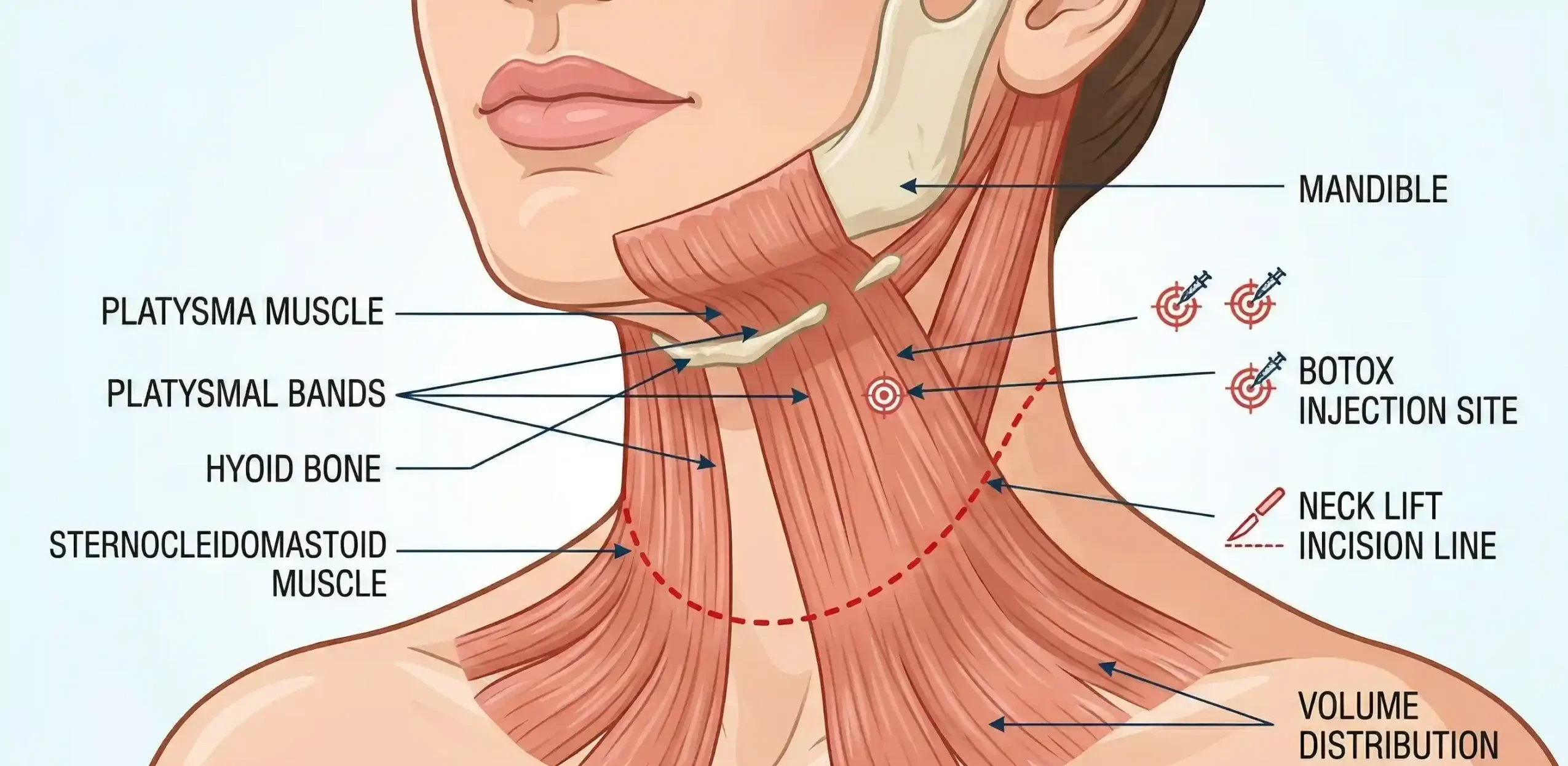 anatomical platysma muscle bands treatments