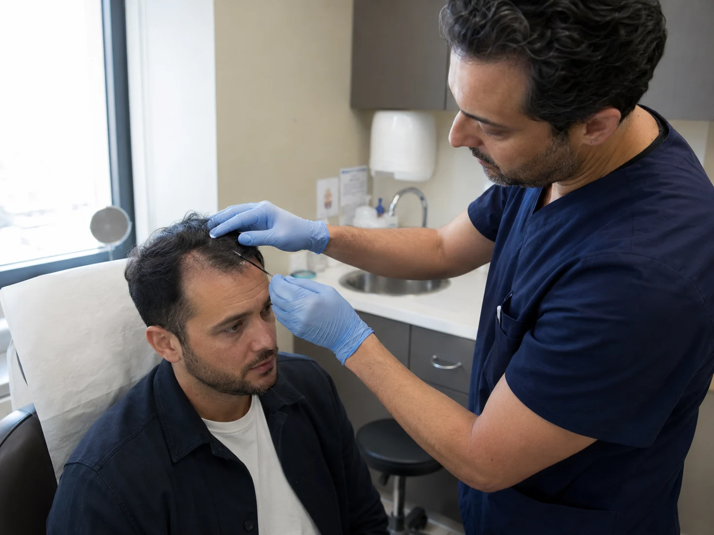 hair transplant follow up scalp check