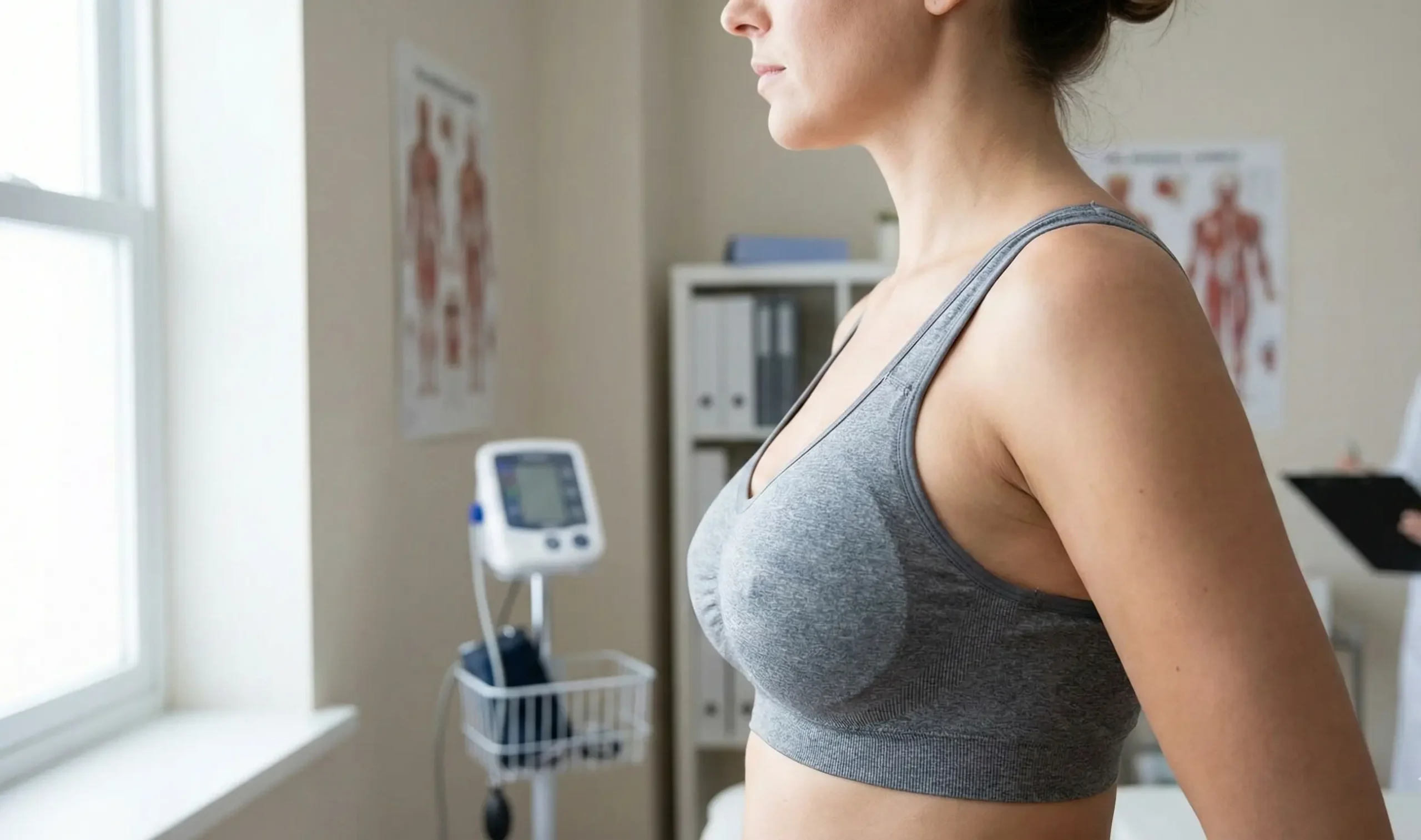 post surgery bra breast implant contour assessment