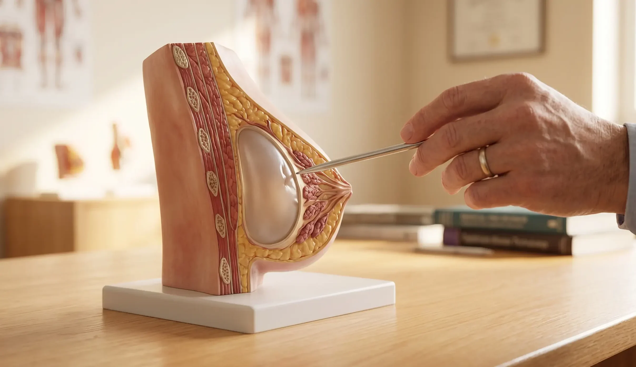 breast implant leak 3d model