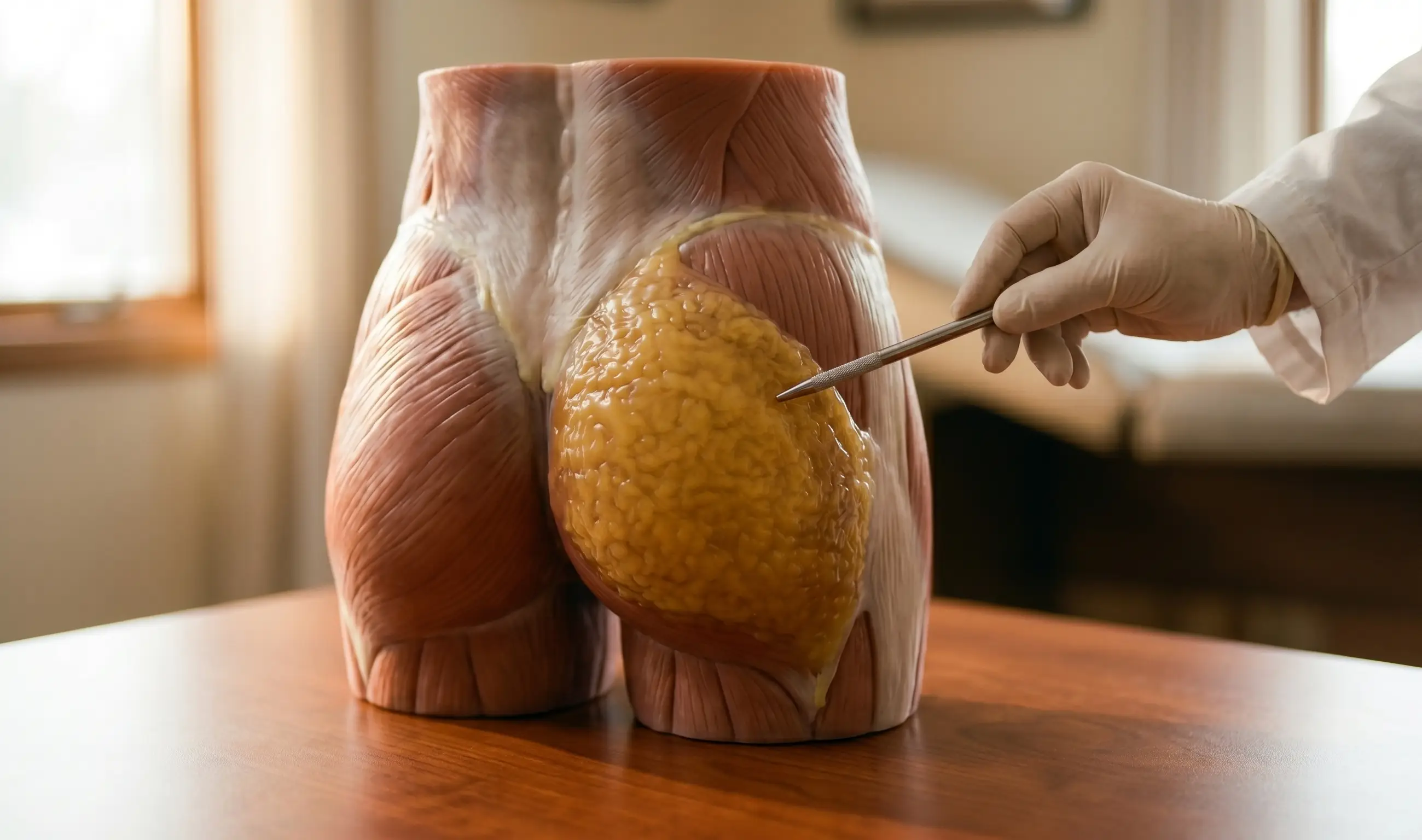 bbl anatomy model fat grafting two months