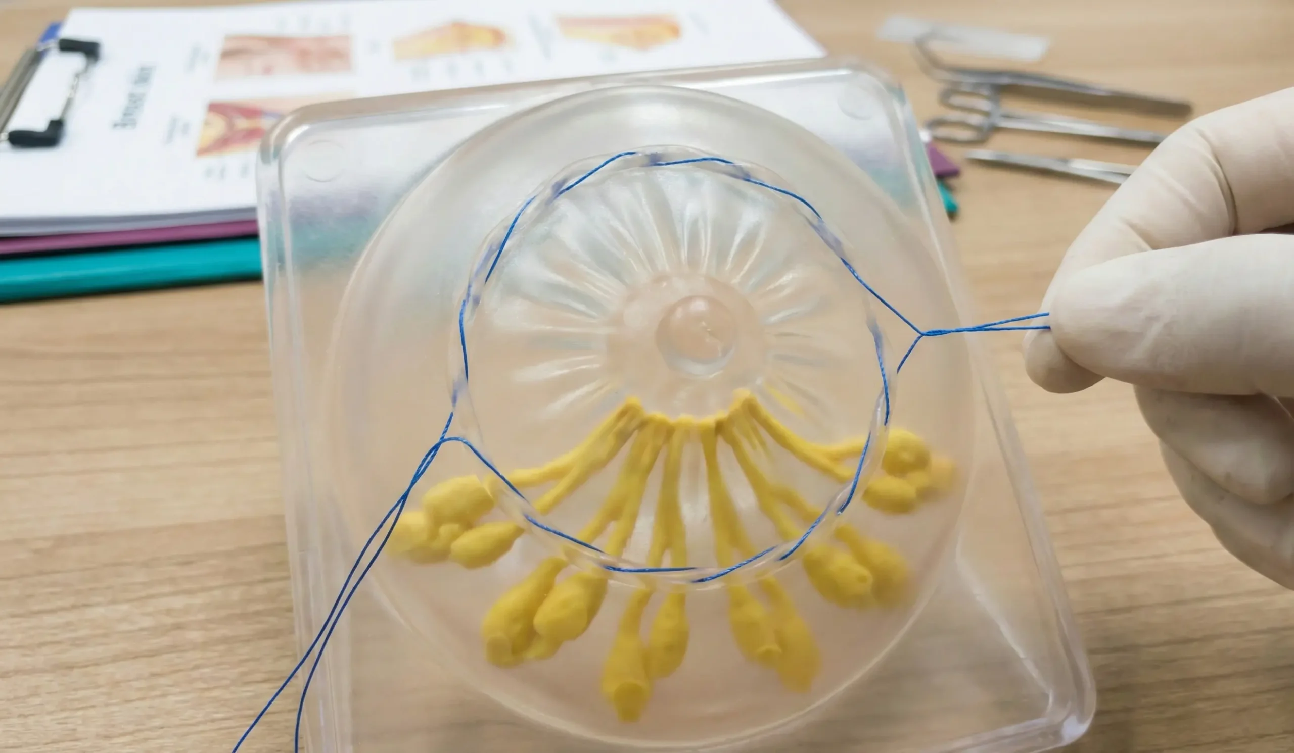 anatomical breast model purse string suture milk duct preservation