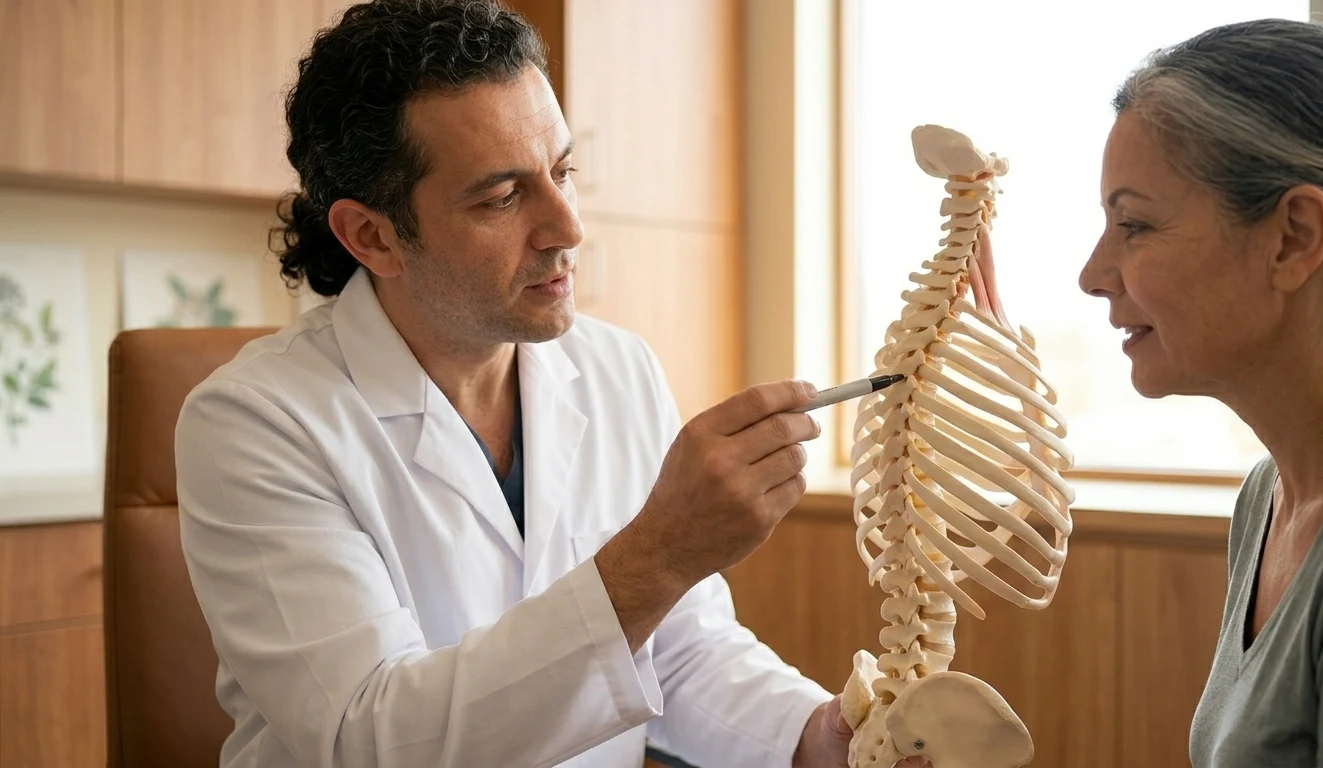 anatomical explanation spine breast weight