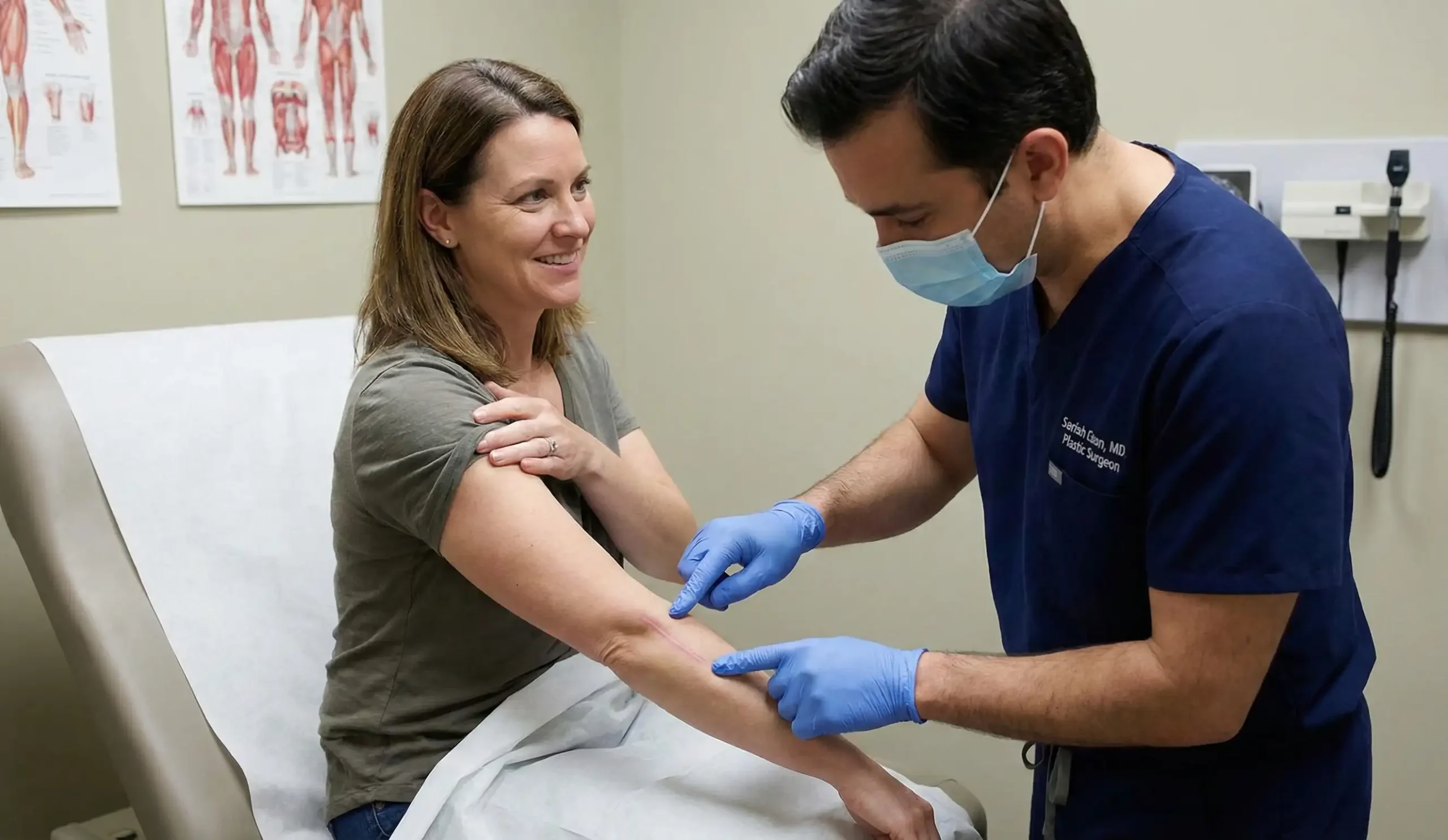 surgeon explaining nerve regeneration itch symptom