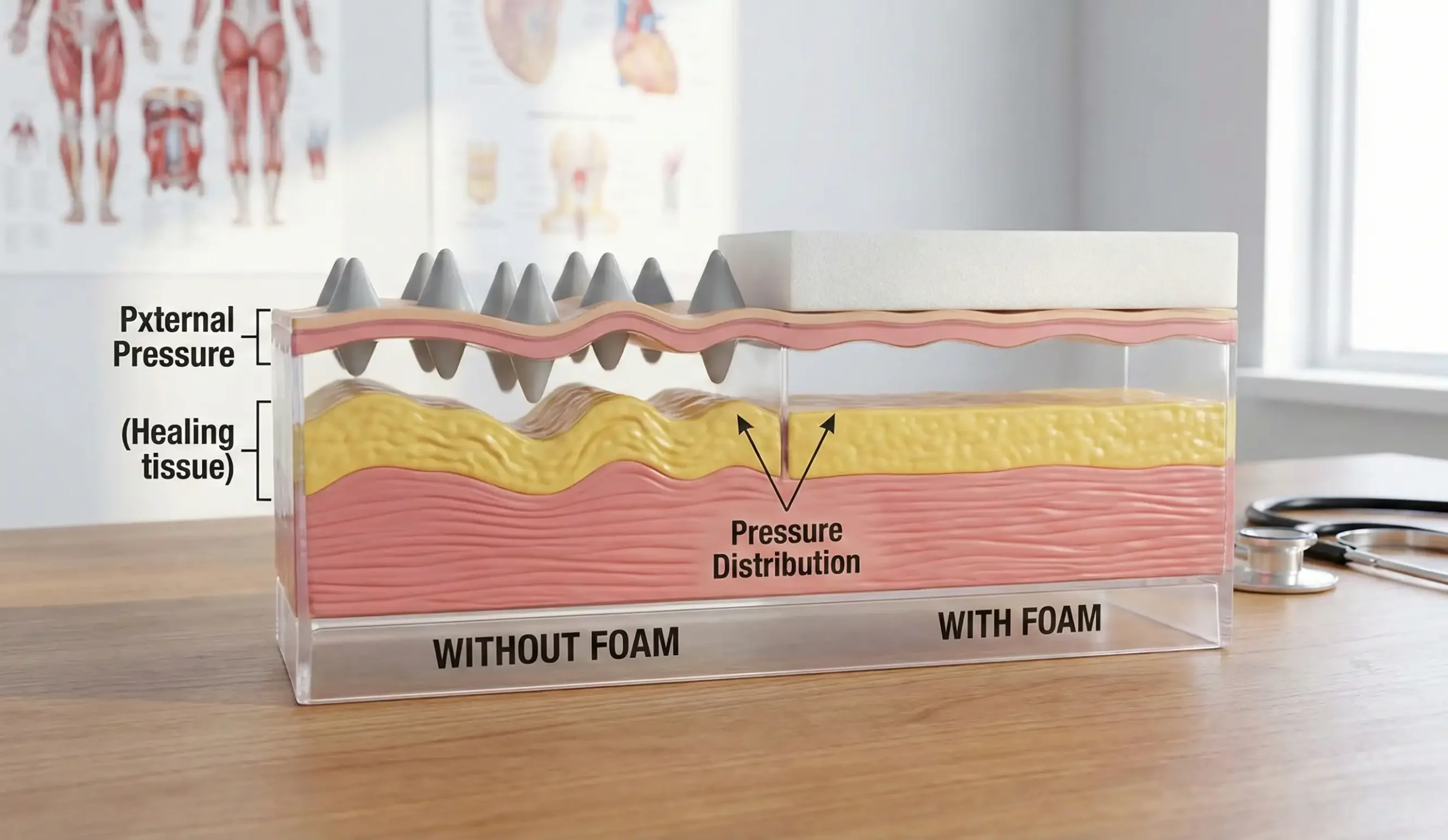 anatomical model skin pressure distribution