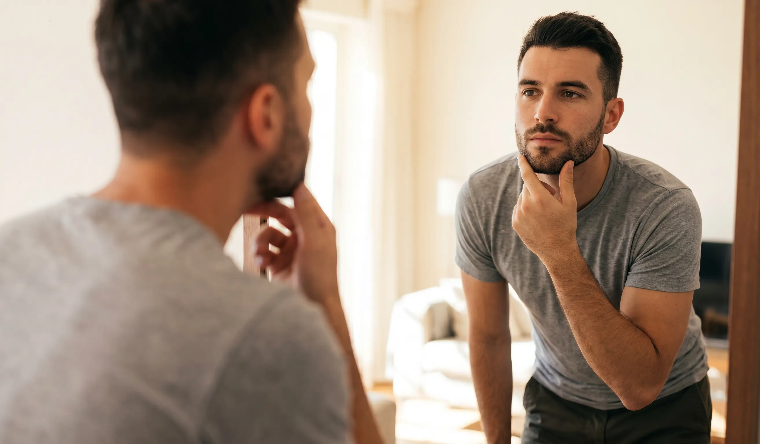 chin implant masculine look