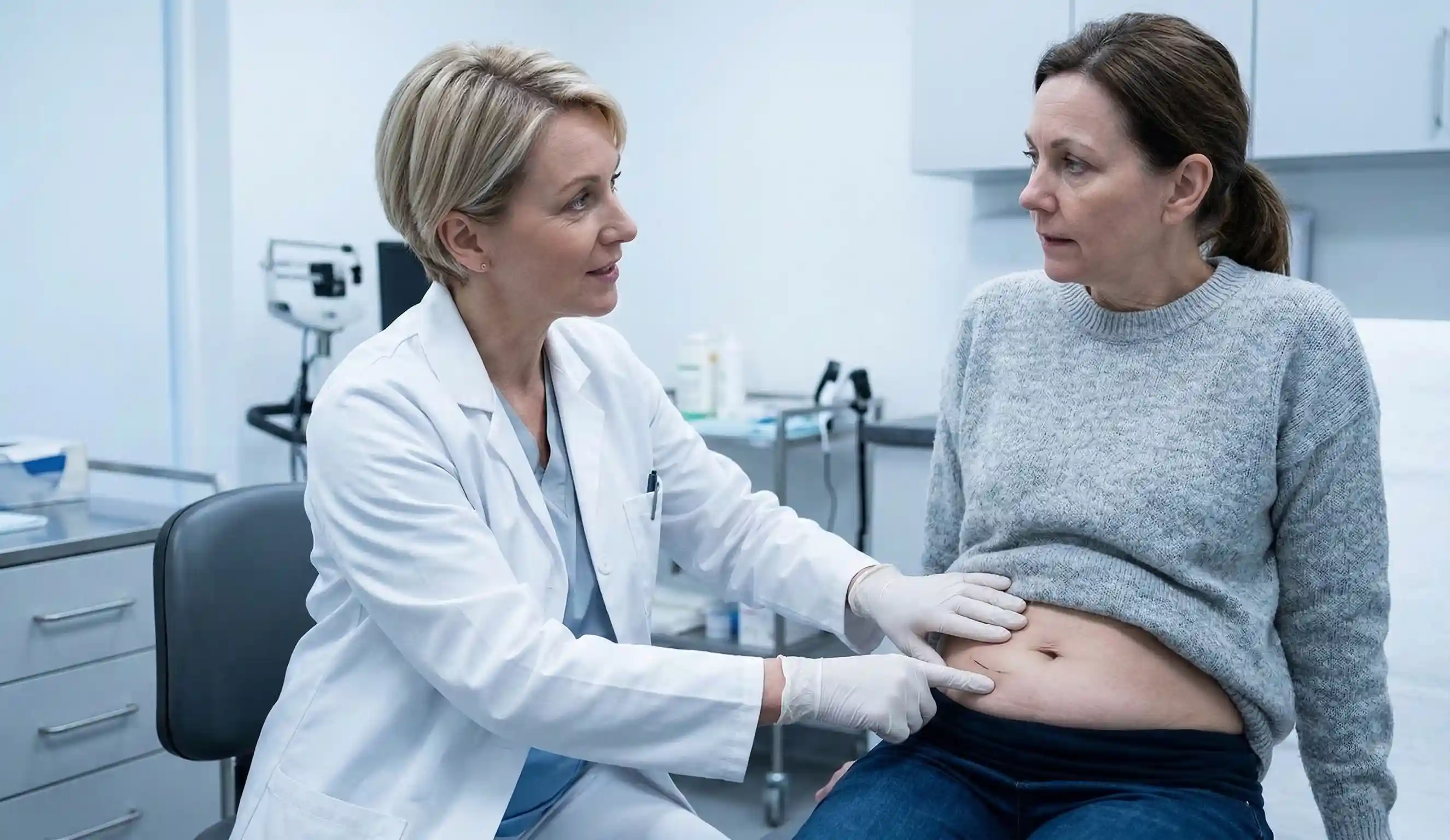 doctor patient hysterectomy examination