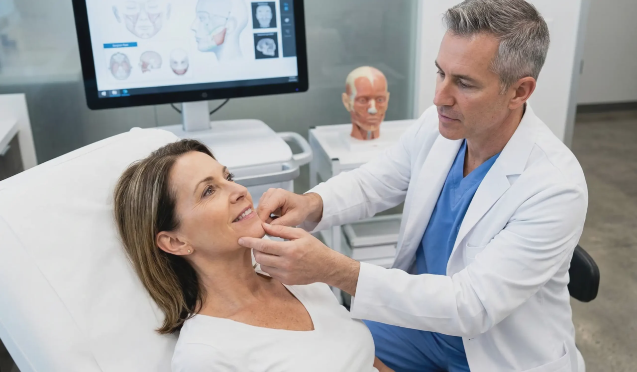 facelift consultation examination