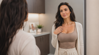 subtle breast implant natural result