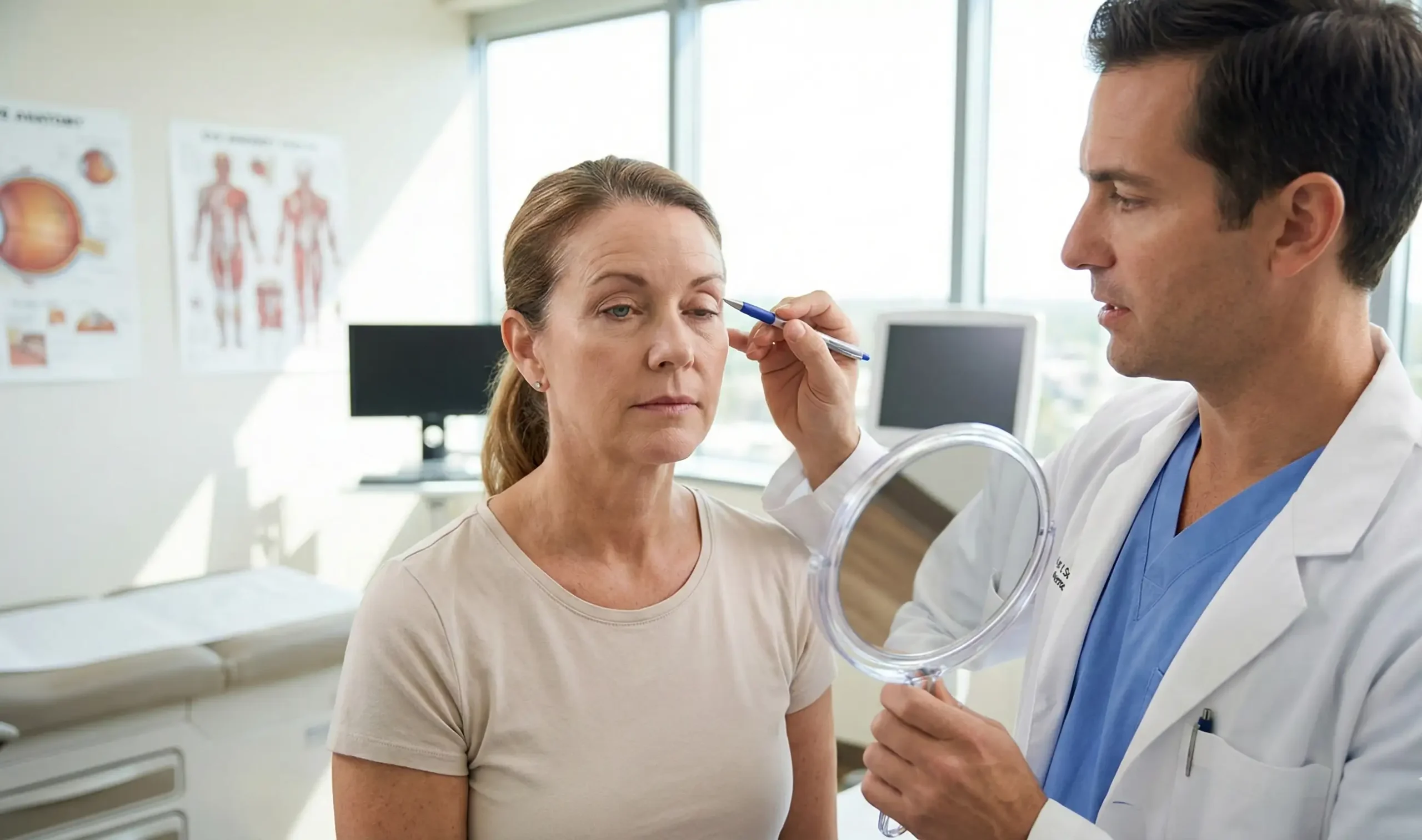 patient consultation ptosis evaluation