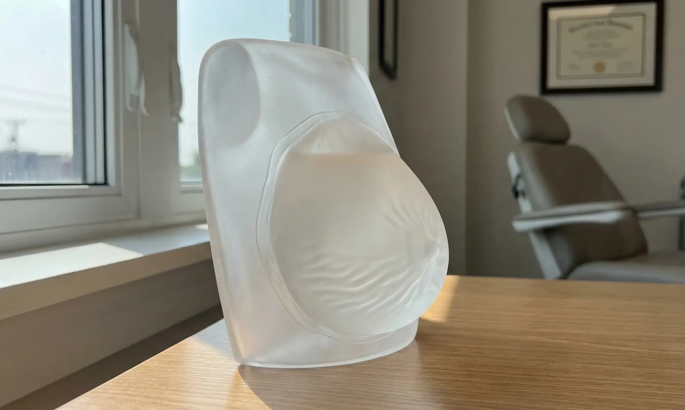 anatomical model showing implant rippling causes