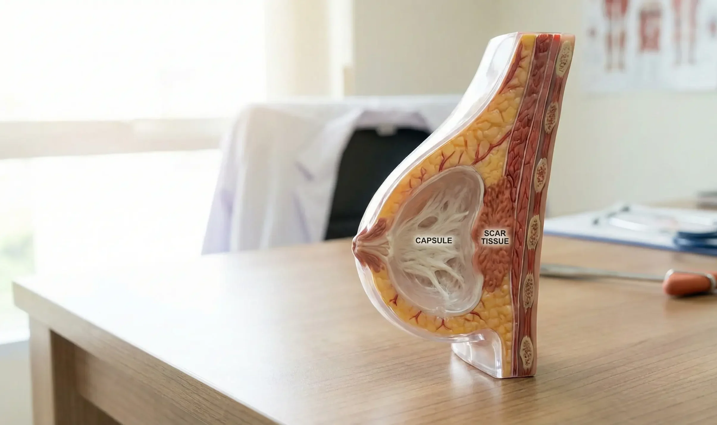 anatomia capsulei implantului mamar și țesutul cicatricial