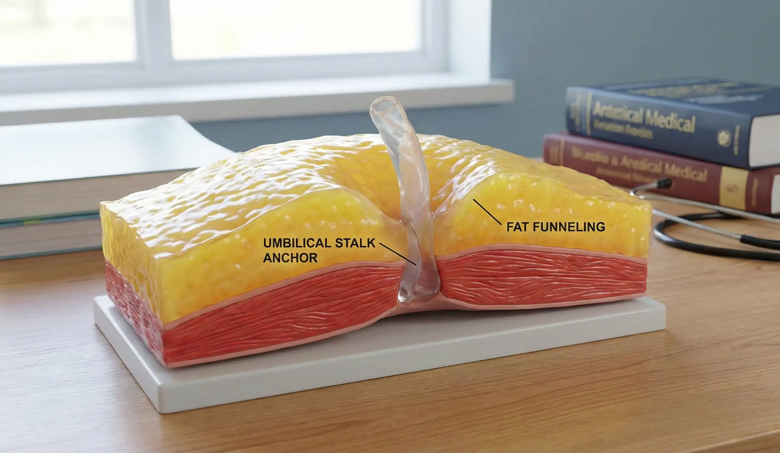 model anatomic al tijei buricului