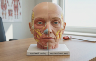 facial tissue aging post facelift smas anatomy model