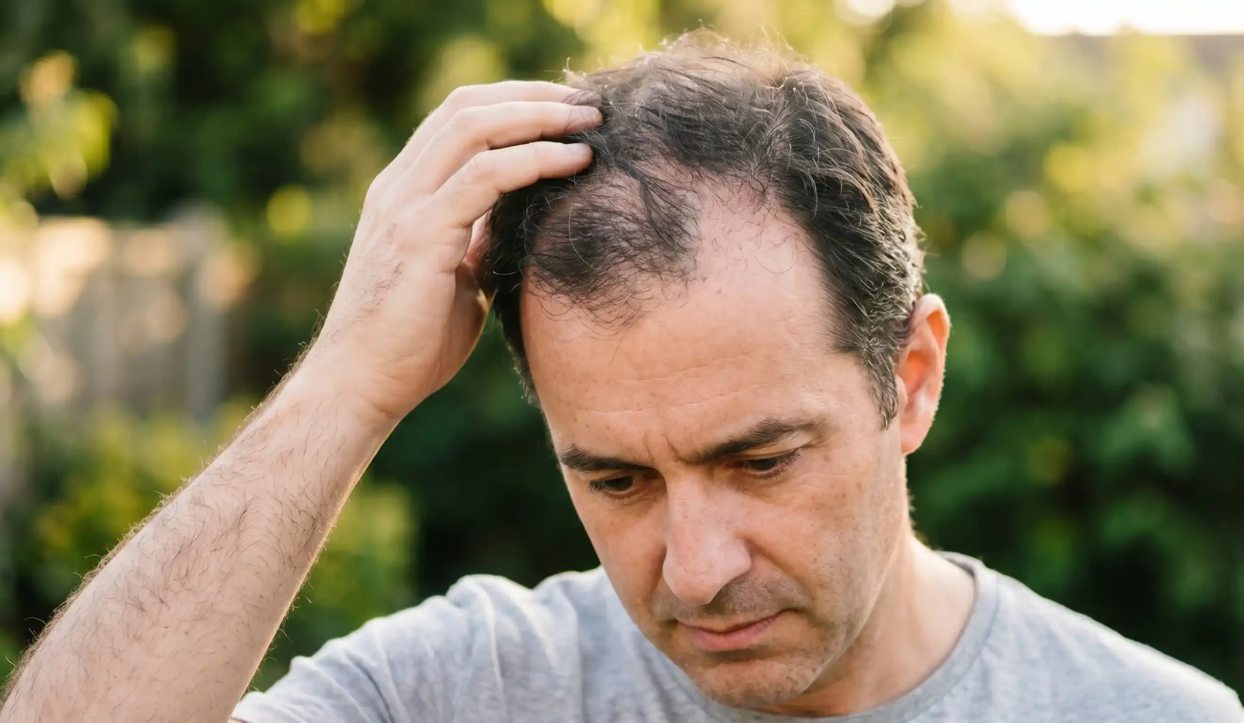 natural cover man hair loss concern