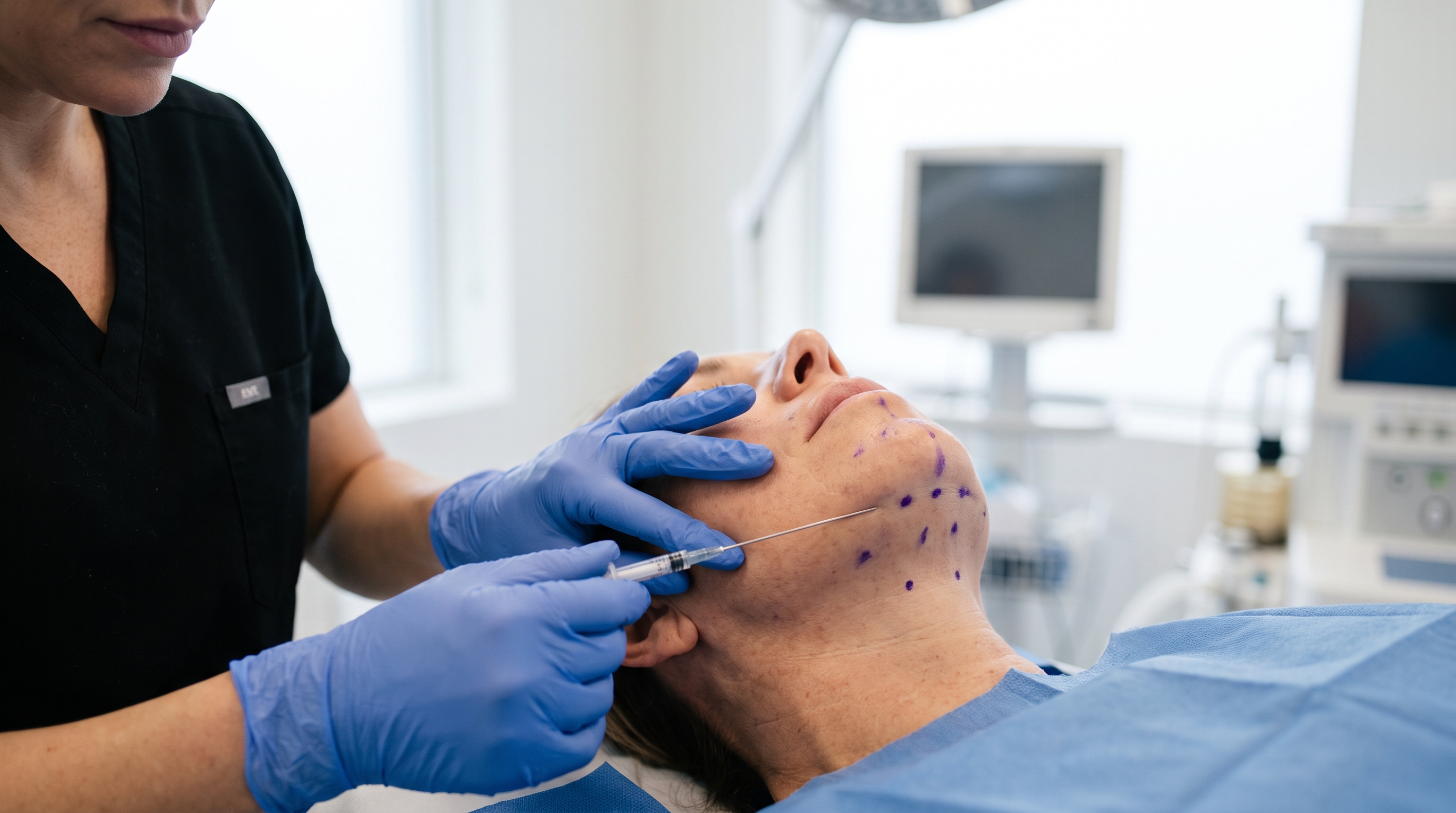 Surgical chin implant for cleft chin correction, enhancing facial harmony and contour.