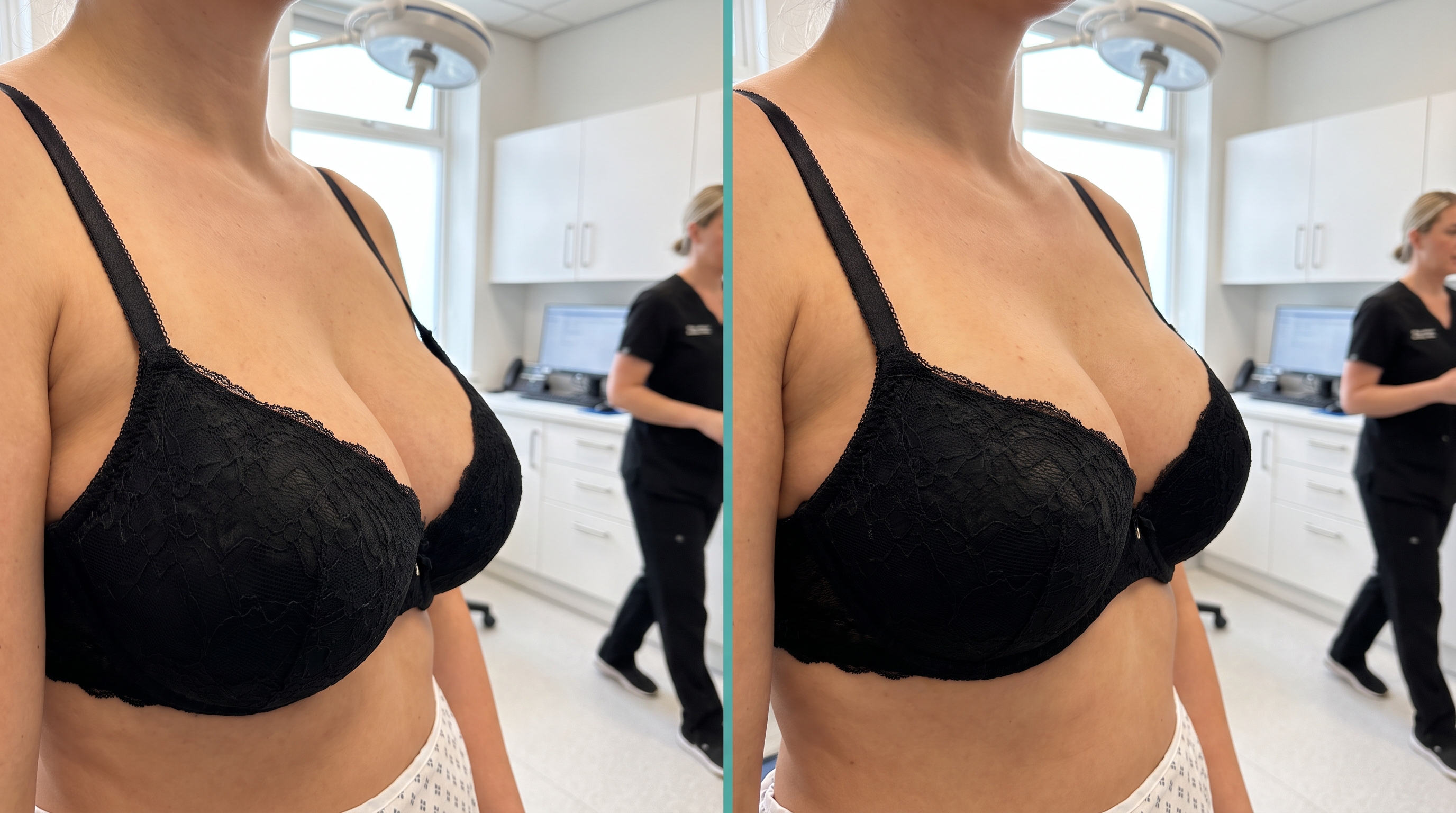Breast reduction surgery excises excess skin, fat, and glandular tissue for a balanced body and spinal relief.