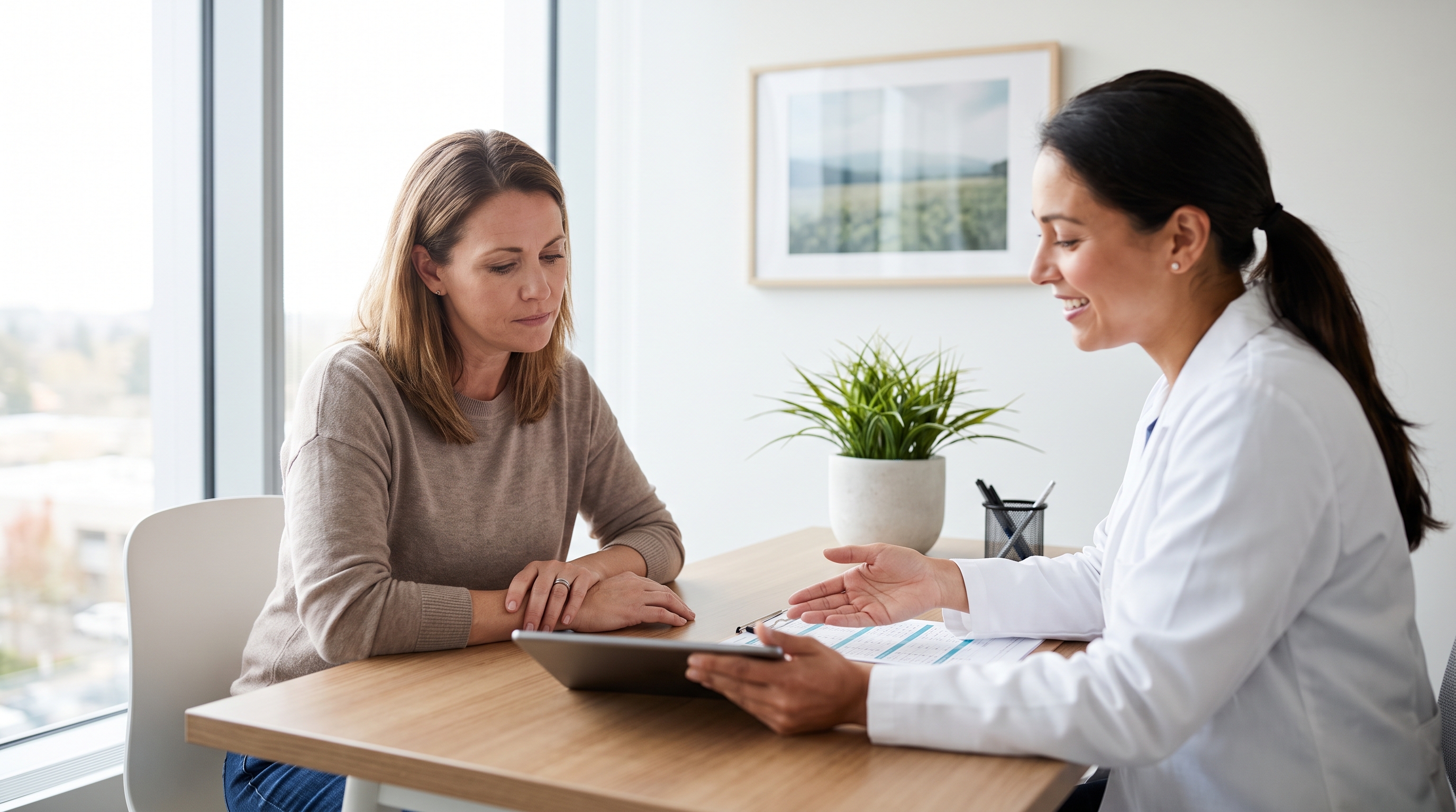 Frustrated patient considering metabolic plateaus and dietary challenges after gastric bypass surgery.