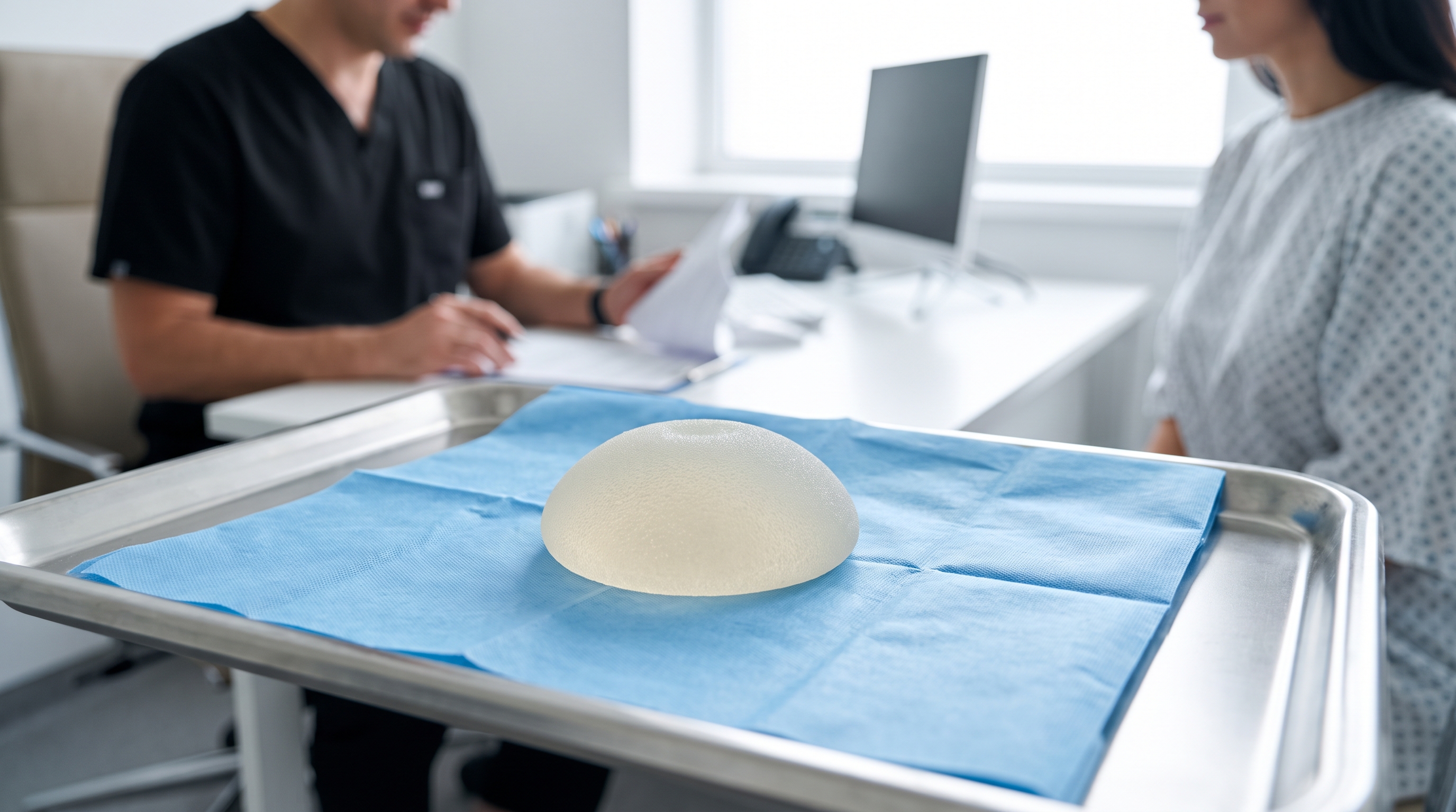 Smooth-surface breast implants, including cohesive silicone and saline, designed for safety and natural feel.