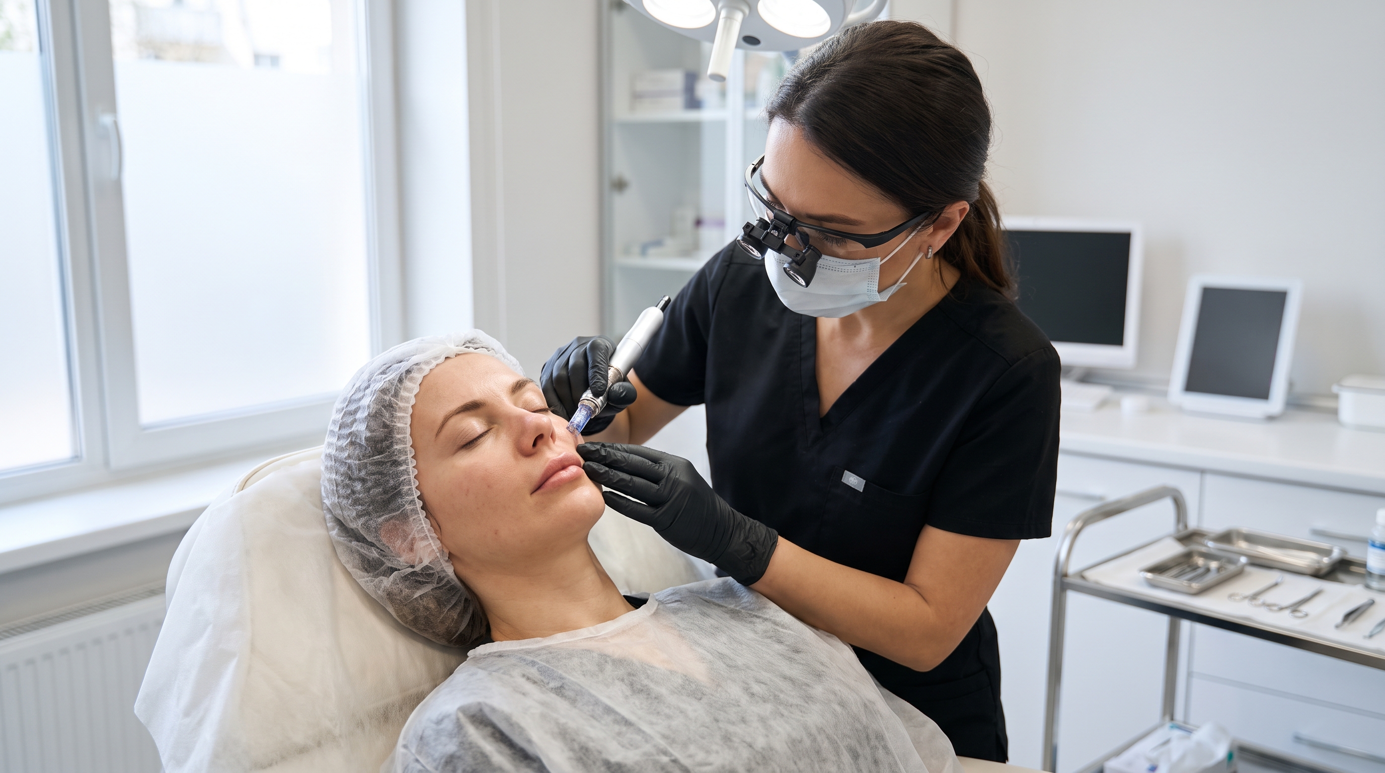 Facial mesotherapy using a regenerative blend of polynucleotides and exosomes for deep skin repair.
